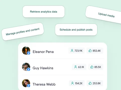 API and MCP: analytics, profiles, and scheduling from your own code or AI client