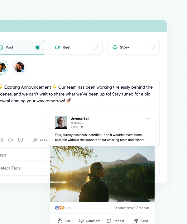 Customizing & Scheduling Interface