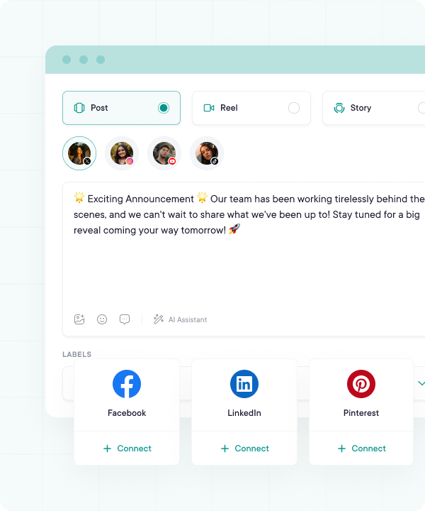 Scheduling and cross-posting