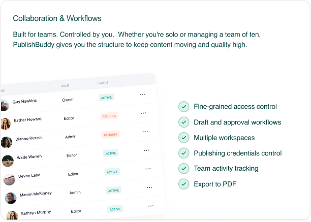 Collaboration and workflows for teams